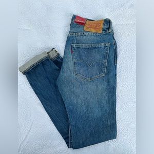 Levi’s 501 Selvedge Button-fly White Oak Cone Denim Jeans 31x34